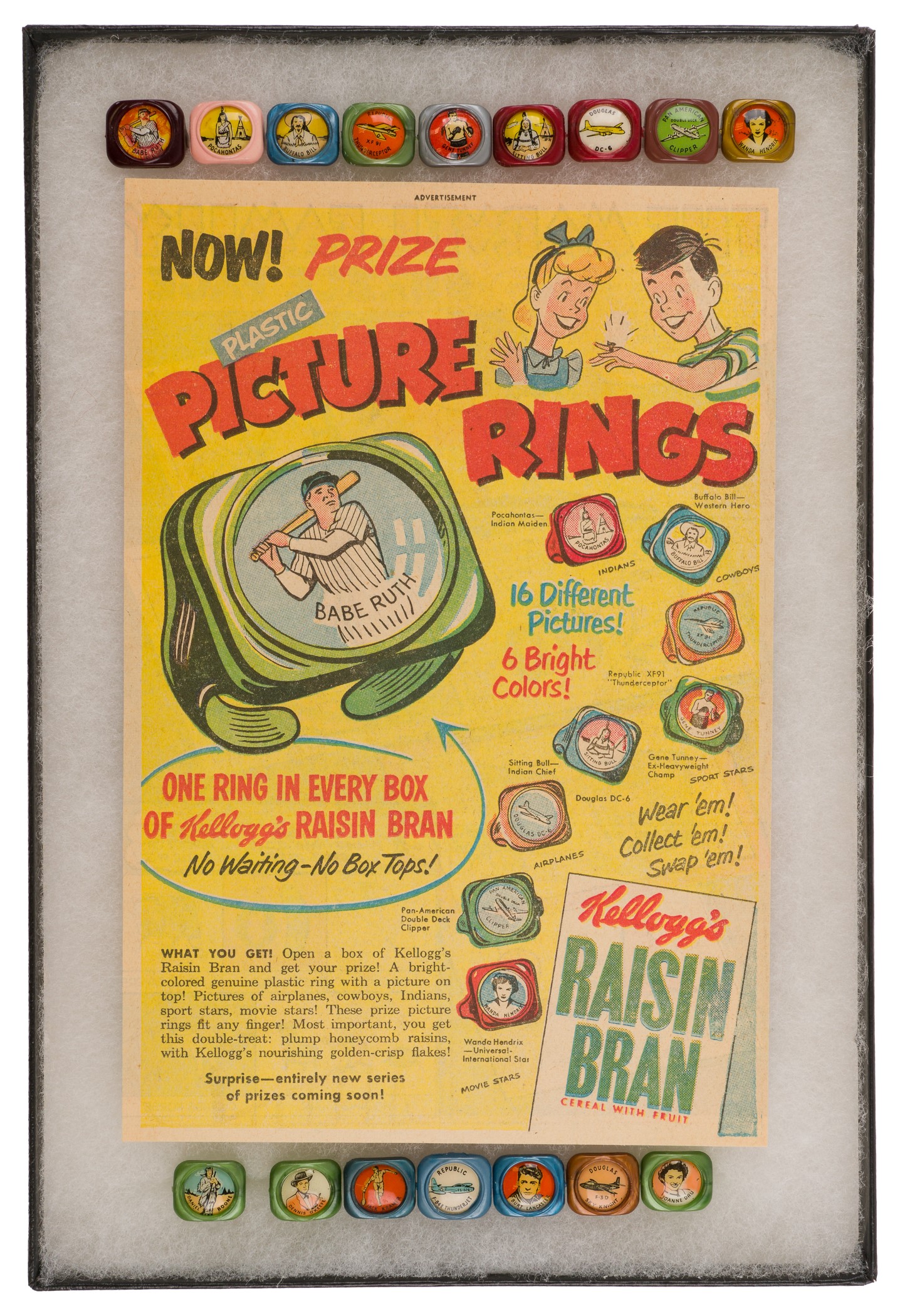 Circa Kellogg S Picture Ring Collection Featuring Babe Ruth REA Archive