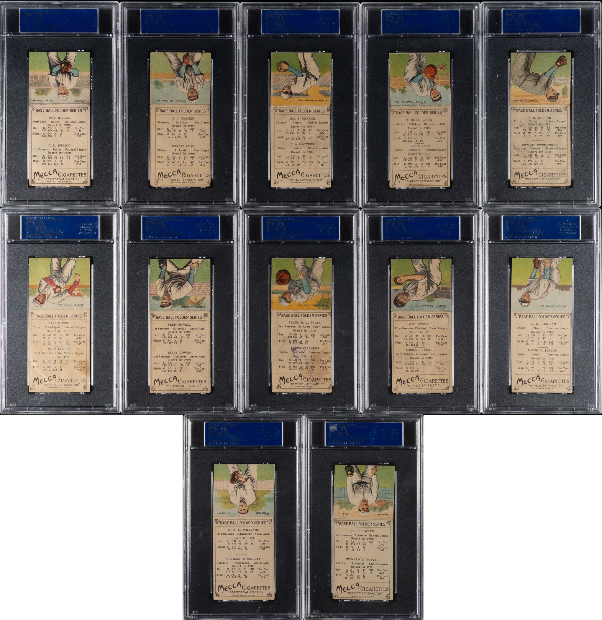 T Mecca Double Folders Psa Graded Near Complete Set