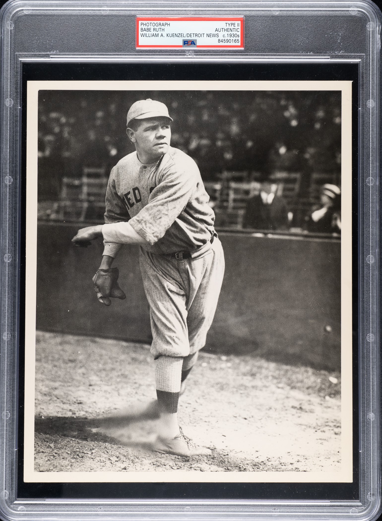 Vintage Babe Ruth Photograph Detroit News PSA DNA Type II REA Archive