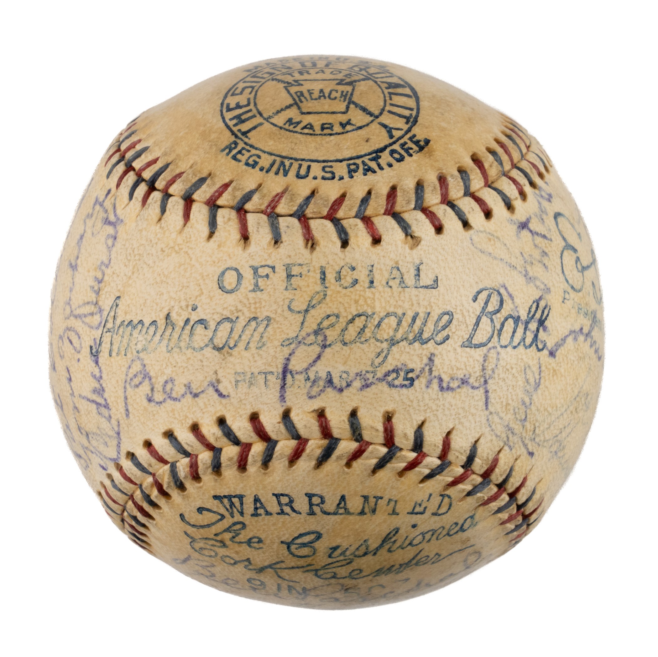 1928 New York Yankees World Champions Team Signed Baseball With Babe