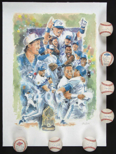 Joe Carter autographed Jersey (Toronto Blue Jays) 1992-1993 World Series  Champion