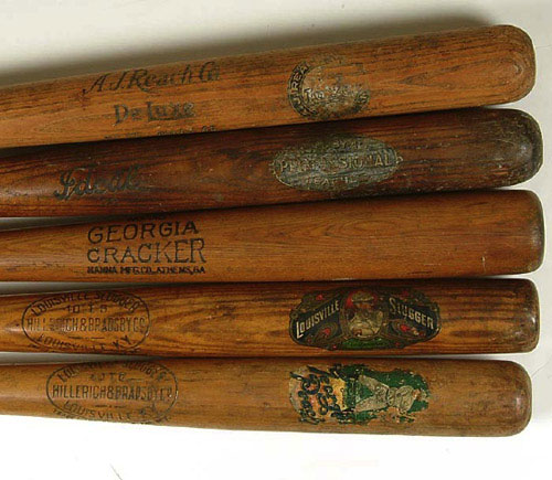 Sold at Auction: Vintage Louisville Slugger baseball bats