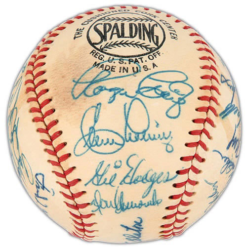 Lot Detail - 1956 SANDY KOUFAX AUTOGRAPHED BROOKLYN DODGERS GAME