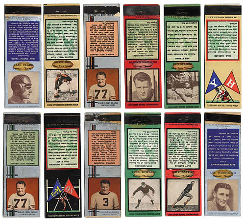 Vintage NFL Football Teams Contour Matchbook Covers - Pick from