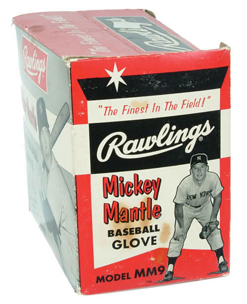 Lot Detail - 1950's Mickey Mantle MM4 Glove with Original Box (2)