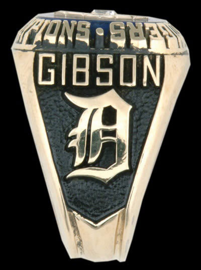 Kirk Gibson and the Tigers win the World Series in 1984. Front