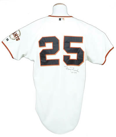 2001 Barry Bonds Game-Used, Autographed Giants Jersey (HR #553, w/Bonds LOA)