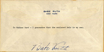 Babe Ruth's hair up for auction and bidding tops $11,000