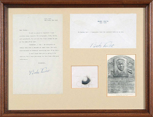 Babe Ruth's hair up for auction and bidding tops $11,000