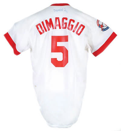 Joe DiMaggio Game Worn Old Timers Jersey