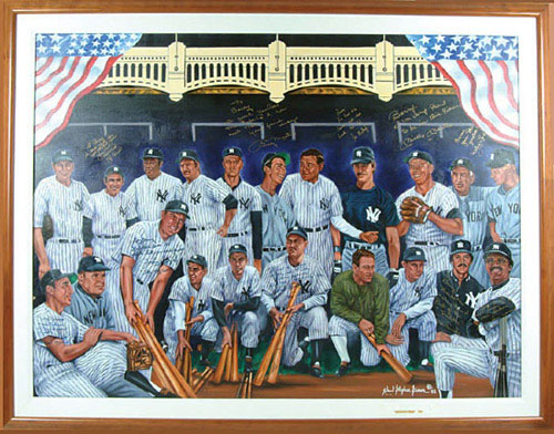 1927 New York Yankees Team Signed Photograph Painting by Celestial Images -  Fine Art America