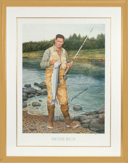 Ted Williams Displays Deep-Sea Fishing Catch History (24 x 36)