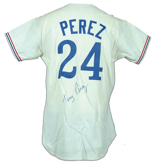 Tony Perez Game-Worn 2001 Florida Marlins Jersey