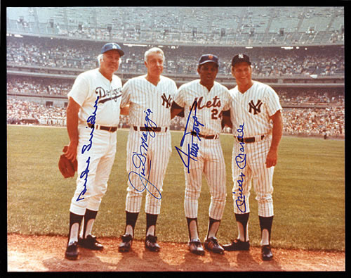 Sold at Auction: MICKEY MANTLE WILLIE MAYS DUKE SNIDER Signed