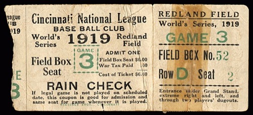 First game of the 1919 World Series, played at Redland Field in