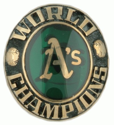 1974 Oakland Athletics World Series Championship Ring. Baseball