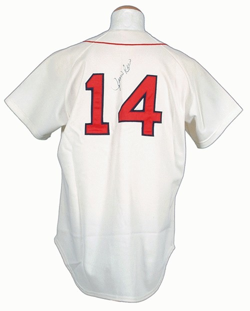 Jim Rice Autographed and Framed White Red Sox Jersey