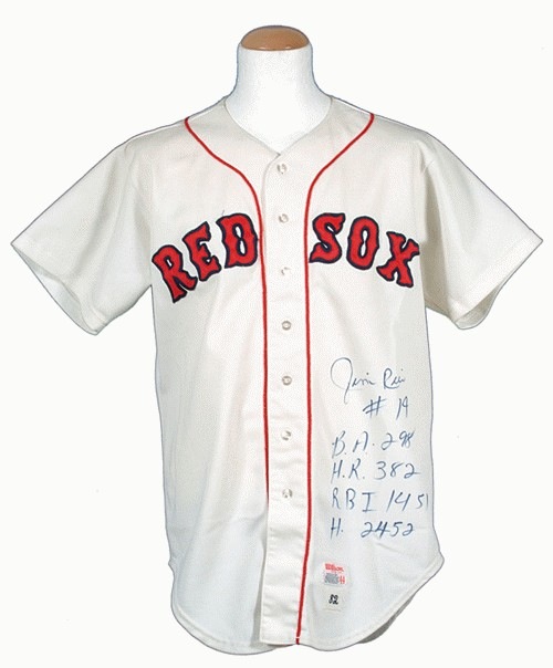 red sox signed jersey