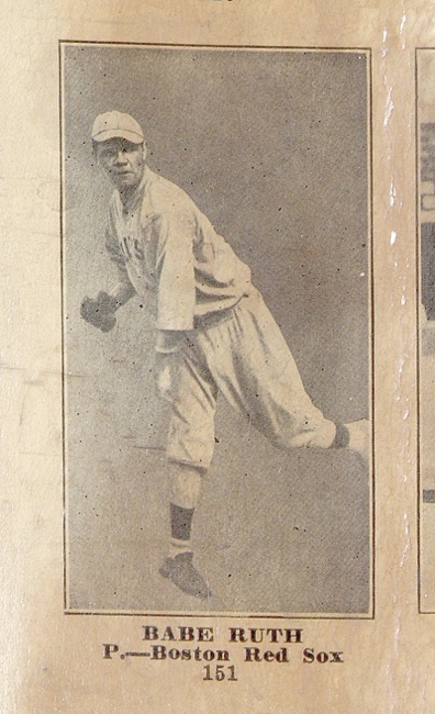 Newly Uncovered 1916 Red Sox News Photo with Ruth Hits Auction