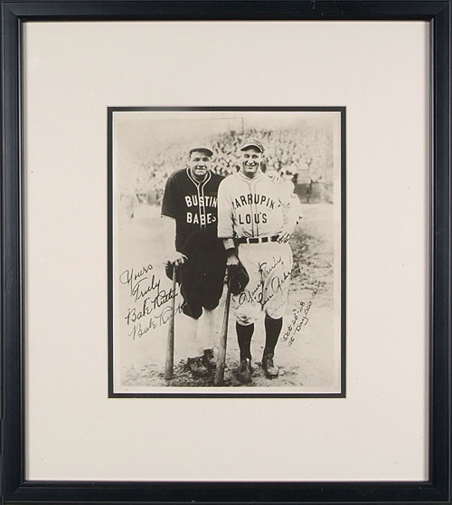 1927 Babe Ruth & Lou Gehrig Signed Barnstorming Photograph. Those, Lot  #19455