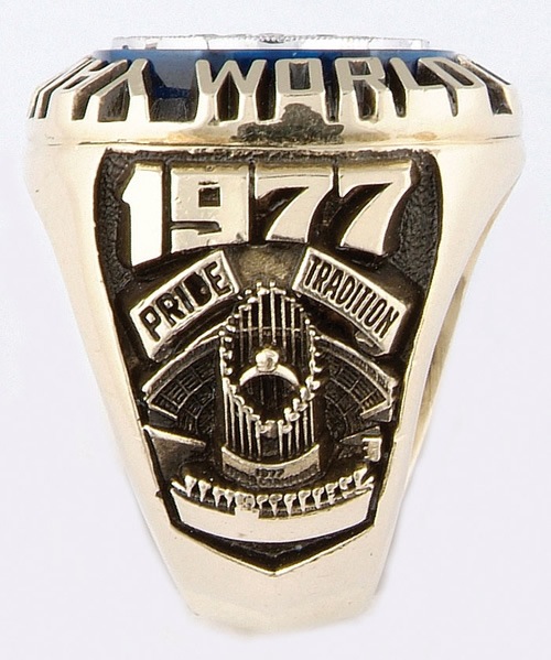 1977 New York Yankees World Series Championship Ring Presented to, Lot  #80056