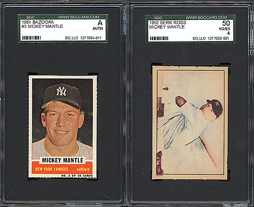 1966 Bazooka #7 Mickey Mantle 5 - EX