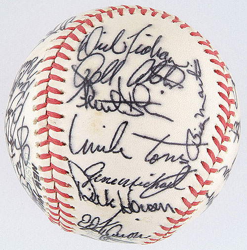 2010 New York Yankees Team Signed Baseball — The Bullpen Sports Collectibles