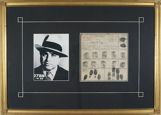 1929 Al Capone Signed Official Police Fingerprint Booking Card | REA ...