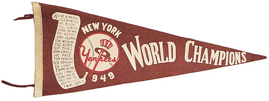 Lot Detail - Lot of (5) Vintage 1930s-1950s New York Yankees Pennant Flags