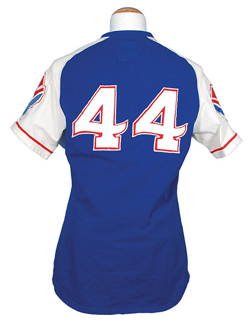 Atlanta Braves 1973 Hank Aaron BLUE Stitched Throwback Jersey Size LARGE  NWT