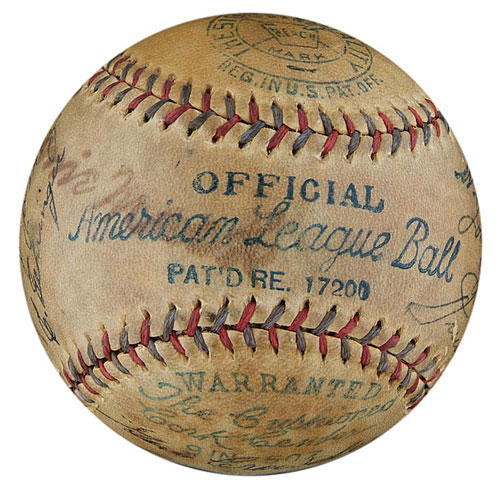 Lot Detail - 1939 American League All-Star Team Signed Ball