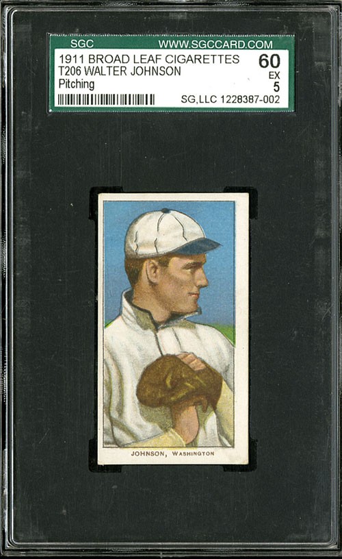 1909-1911-t206-walter-johnson-broad-leaf-460-back-sgc-ex-60-only-graded-example