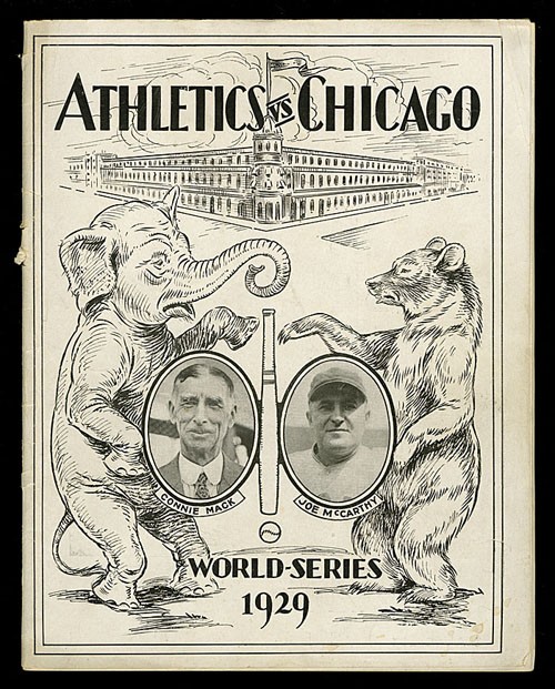 Chicago Cubs vs. Philadelphia Athletics 1929 World Series Vintage 12'' x  16'' Framed Program Cover