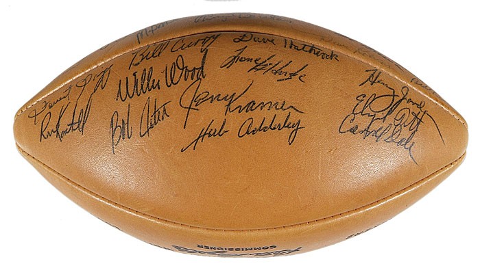 1961-62 Green Bay Packers World Champions Team Signed Football (JSA)
