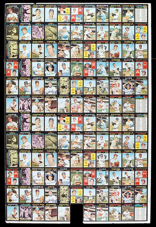 Charitybuzz: Take Home this Rare 2007 TOPPS Baseball Uncut Card Sheet