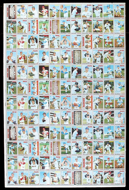 Charitybuzz: Take Home this Rare 2007 TOPPS Baseball Uncut Card Sheet