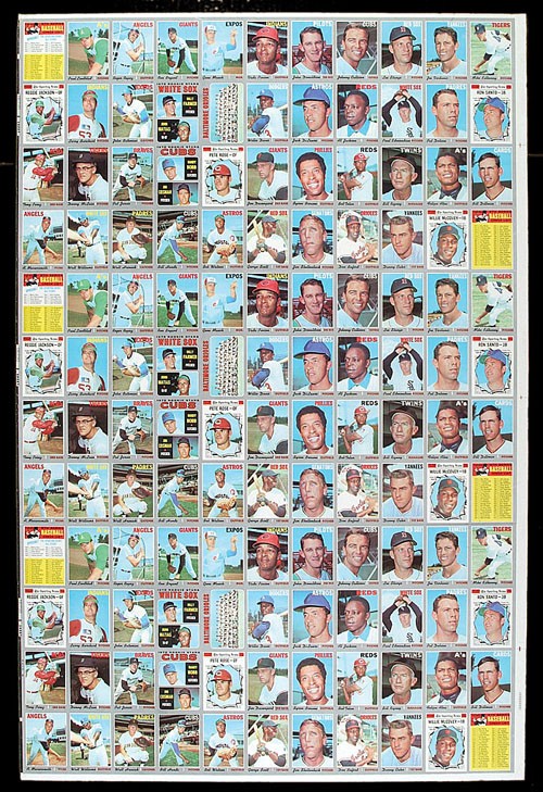 Charitybuzz: Take Home this Rare 2007 TOPPS Baseball Uncut Card Sheet