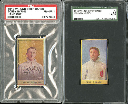 Baseball Cards - 1910 W-UNC Strip Cards