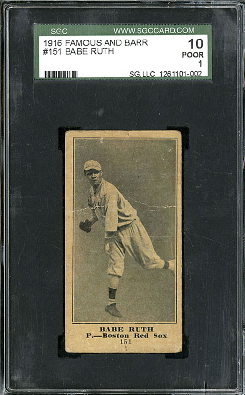 1916 Famous & Barr Co. Babe Ruth #151 PSA EX-MT 6 - The Hobby's, Lot  #56008