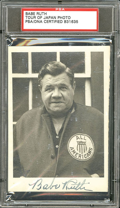 1934 Babe Ruth Autographed U.S. All-Star Tour of Japan Photograph