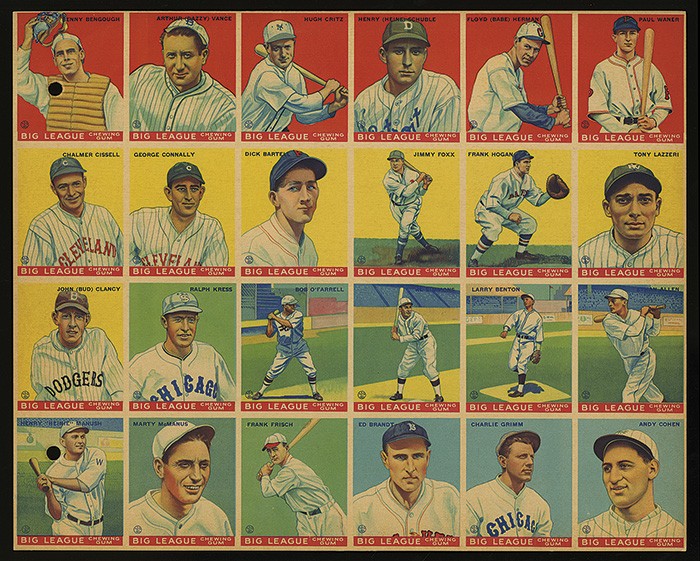 1933-v353-world-wide-gum-canadian-goudey-color-process-proof-sheets-8-featuring-1-benny-bengough-the-1st-1933-world-wide-gum-cards-ever-printed