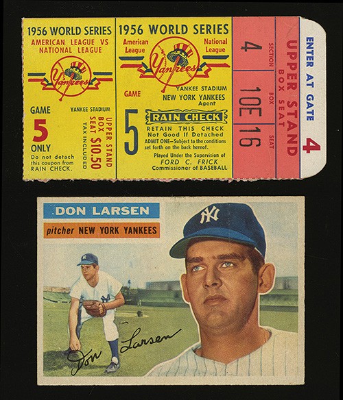 Don Larsen Signed 1956 Topps #332 Baseball Card Yankees WS PG
