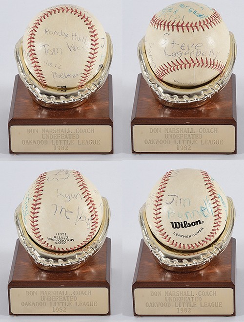 Lot Detail - Derek Jeter Little League Team Signed Baseball - One Of The  Earliest Known Derek Jeter Signatures! (JSA)