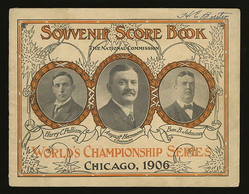 Sold at Auction: 1906 World Series program (at Cubs).