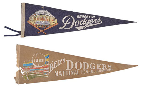 1940's Brooklyn Dodgers Pennant. Baseball Collectibles Others, Lot  #40162