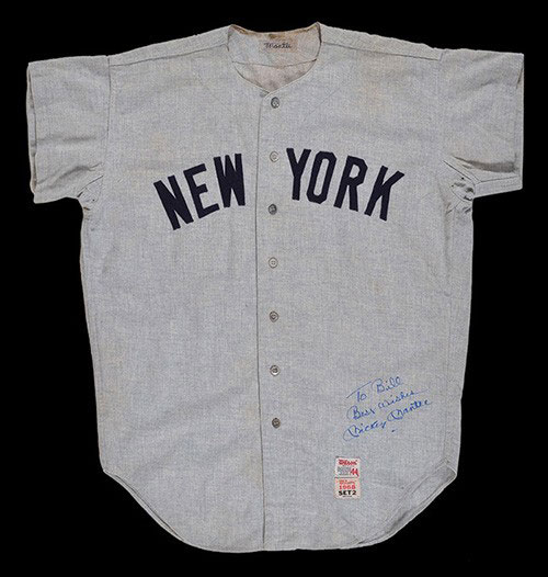 Sold at Auction: Mickey Mantle No.7 autographed New York Yankees jersey.