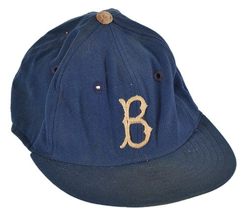 1944-45 Game Worn Brooklyn Dodgers Cap Attributed to Eddie, Lot #82135, Heritage Auctions