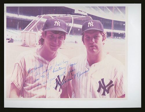 Thurman Munson Autographed Signed Yankees Authentic 3.5X8.5 1974