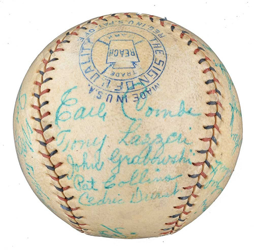 Lot Detail - 1927 New York Yankees Team Signed Baseball With