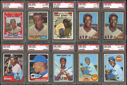 Sold at Auction: (2) 1959 (VGEX) & 1970 (VG) Topps Ernie Banks